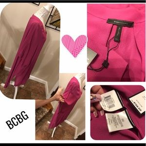BCBGMaxAzria Purple V-Neck Tunic Top M/L